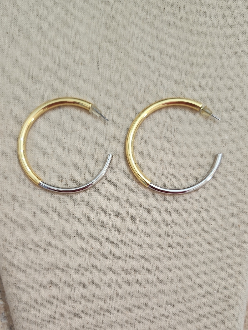 Uncommon James Two-Tone Gold & Silver Hoop Earrings